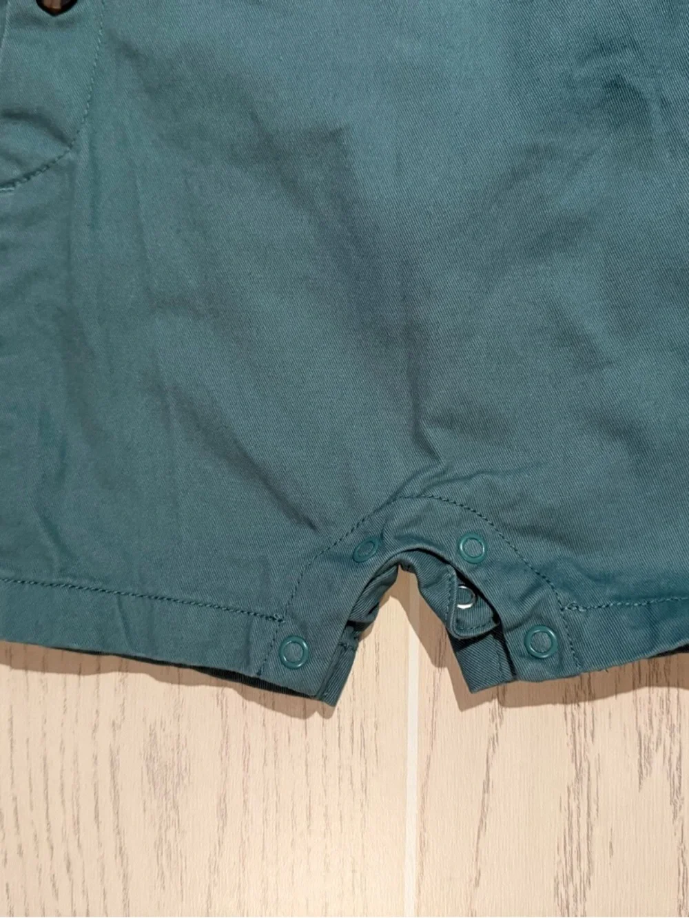Carters Baby Boy 12M Dino Outfit Shortall Set Green‎ Overalls Shirt EUC